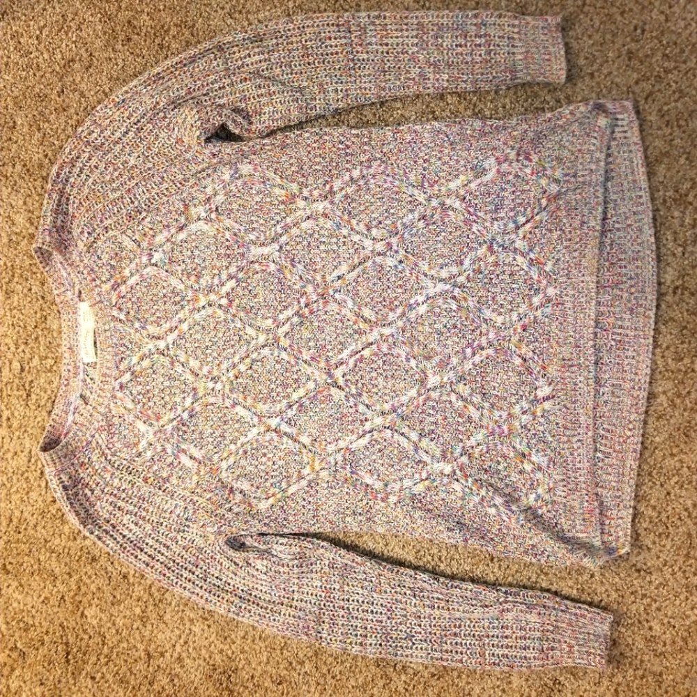 NWOT Faded Glory multi colored cable womens size M